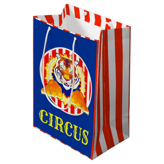 Circus Tiger gift bag (Front Angled)