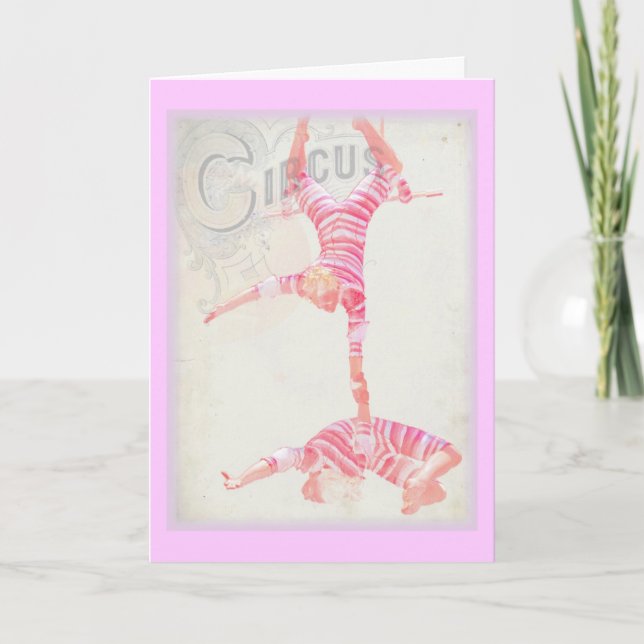Circus Trapeze Card (Front)