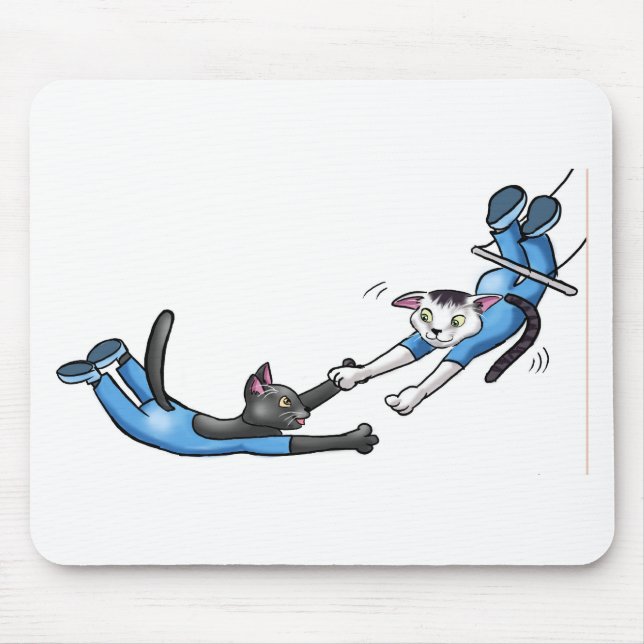 Circus Trapeze cats Mouse Mat (Front)