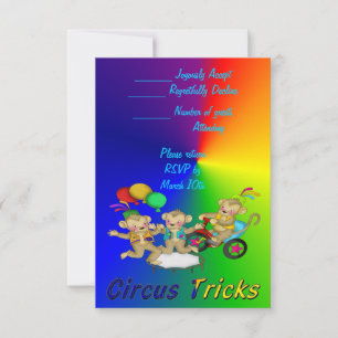 Circus Tricks RSVP Card