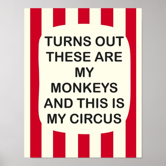 Circus Vintage Print Sarcastic Poster (Front)
