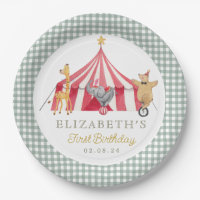 Circus Watercolor Birthday cute animals