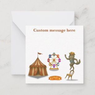 Circus wolf. Add your own message. Card