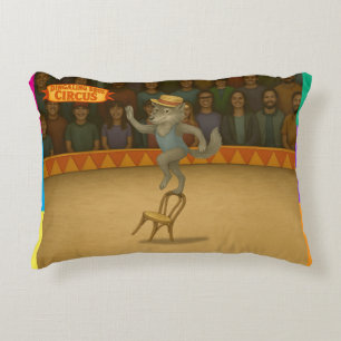 Circus wolf decorative cushion