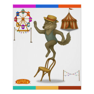 Circus wolf poster