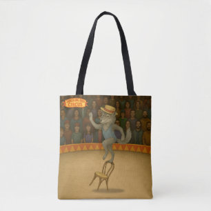 Circus wolf tote bag