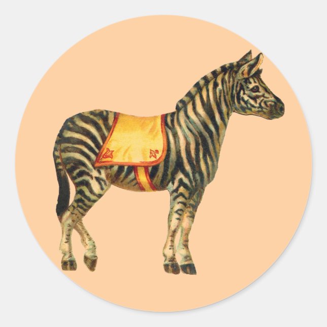 Circus Zebra Sticker (Front)