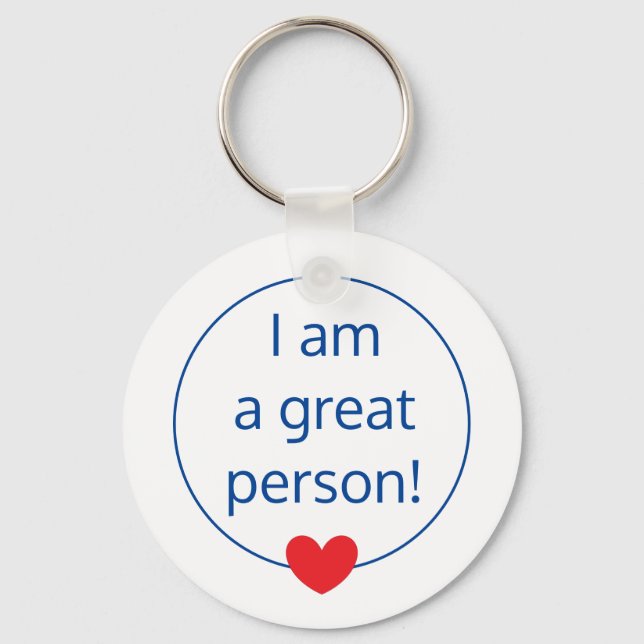 Cirle & Heart:  Self-affirming Key Ring (Front)