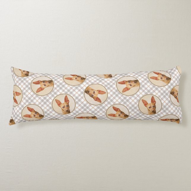 Cirneco dell’Etna Painting Cute Original Dog Art Body Cushion (Front)