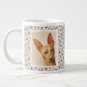 Cirneco dell’Etna Painting - Cute Original Dog Art Large Coffee Mug