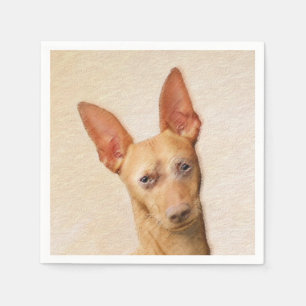 Cirneco dell’Etna Painting - Cute Original Dog Art Napkin