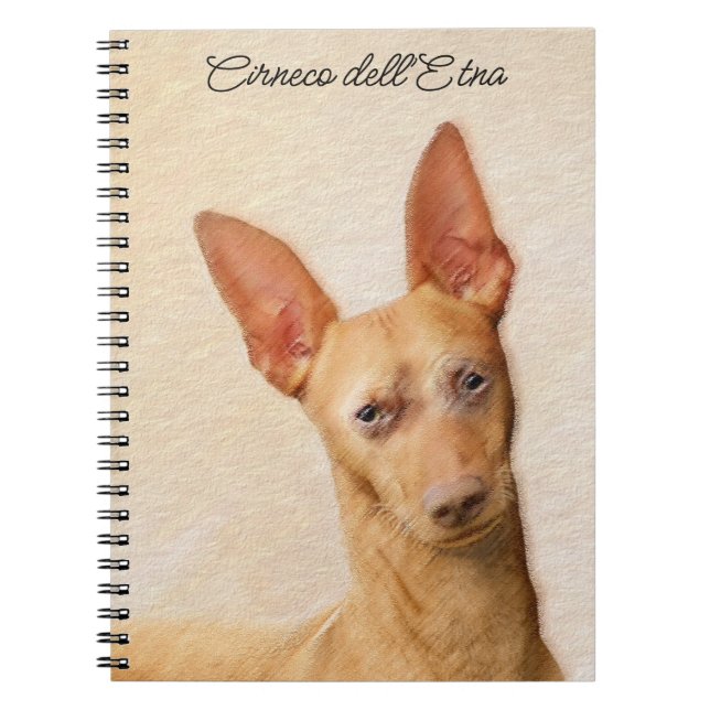 Cirneco dell’Etna Painting - Cute Original Dog Art Notebook (Front)