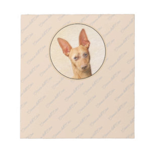 Cirneco dell’Etna Painting - Cute Original Dog Art Notepad