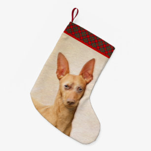 Cirneco dell’Etna Painting - Cute Original Dog Art Small Christmas Stocking
