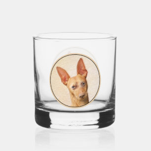 Cirneco dell’Etna Painting - Cute Original Dog Art Whiskey Glass