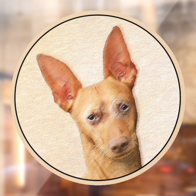 Cirneco dell’Etna Painting - Cute Original Dog Art Window Cling (Sheet 2)