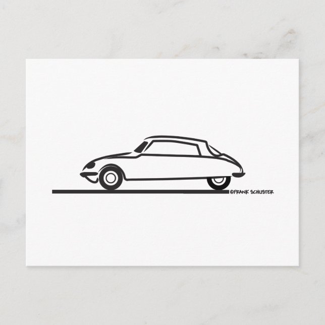 Ciroen DS 21 Pallas Postcard (Front)