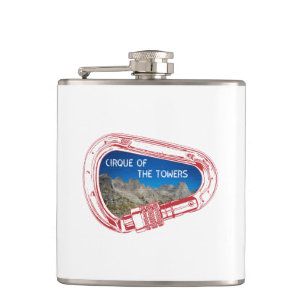 Cirque Of The Towers Climbing Carabiner Hip Flask