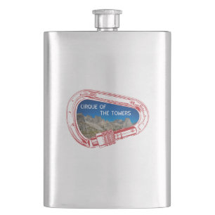 Cirque Of The Towers Climbing Carabiner Hip Flask