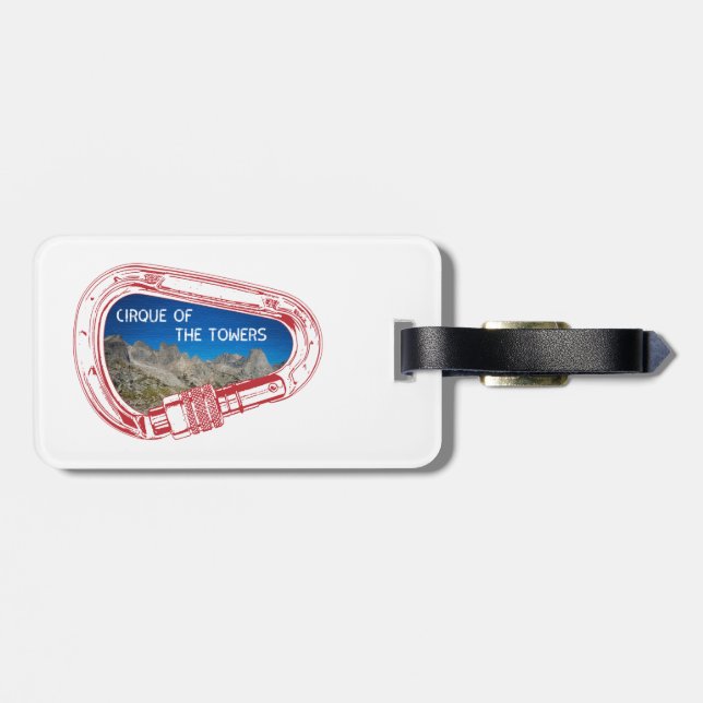 Cirque Of The Towers Climbing Carabiner Luggage Tag (Back Horizontal)