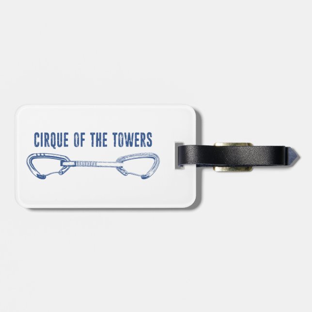 Cirque Of The Towers Climbing Quickdraw Luggage Tag (Back Horizontal)