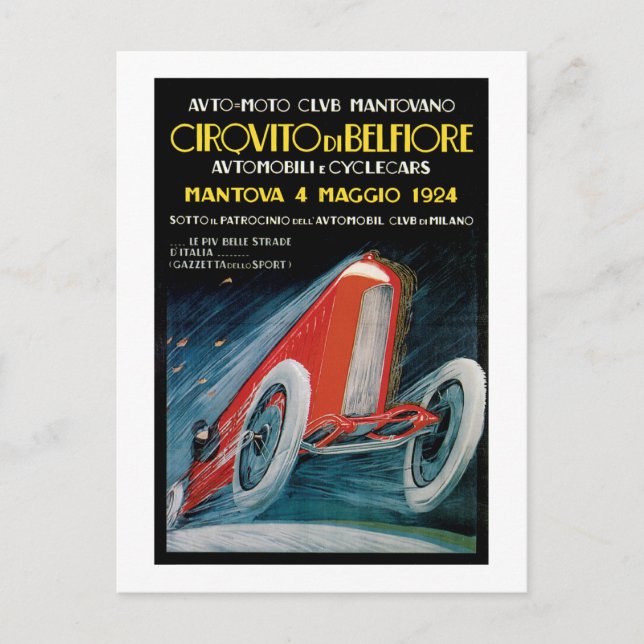Cirquito et Delefiore Auto Moto Club Montovano Postcard (Front)