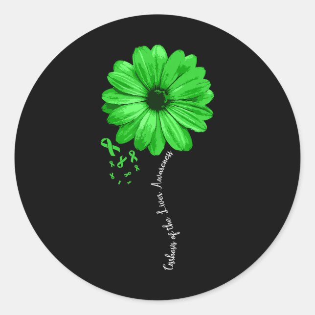 Cirrhosis Of The Liver Awareness Warrior Pretty Ri Classic Round Sticker (Front)
