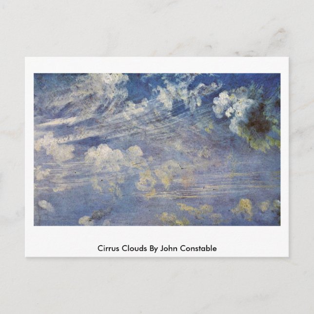 Cirrus Clouds By John Constable Postcard (Front)
