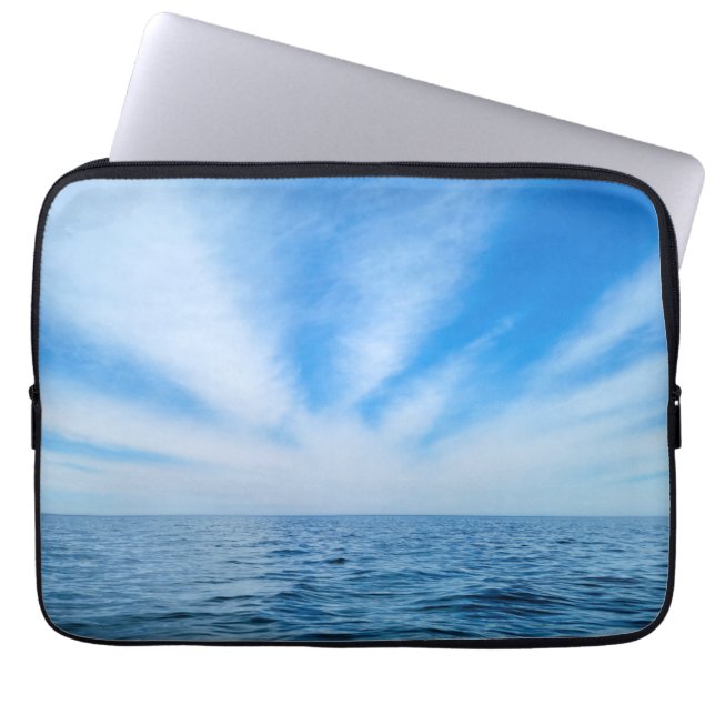 Cirrus Clouds Over Water Laptop Sleeve (Front)