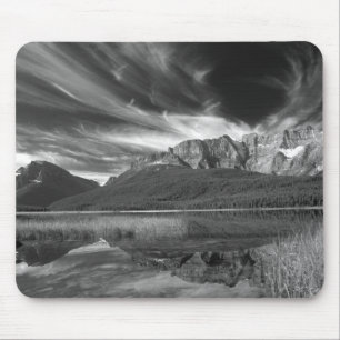 Cirrus clouds over Waterfowl Lake, Banff Mouse Mat