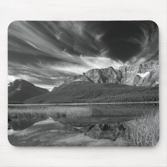 Cirrus clouds over Waterfowl Lake, Banff Mouse Mat (Front)