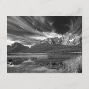 Cirrus clouds over Waterfowl Lake, Banff Postcard