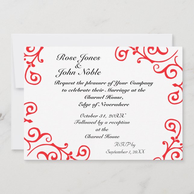 Cirrus Ivory (Ruby) Wedding Invitation (Front)