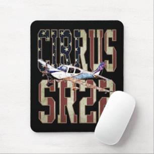 Cirrus SR22 Aircraft Vintage United States Flag Mouse Mat