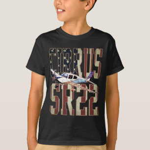 Cirrus SR22 Aircraft Vintage United States Flag T-Shirt