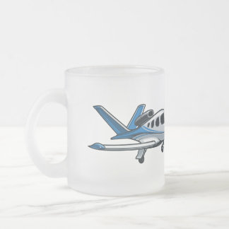 cirrus vision jet  frosted glass coffee mug
