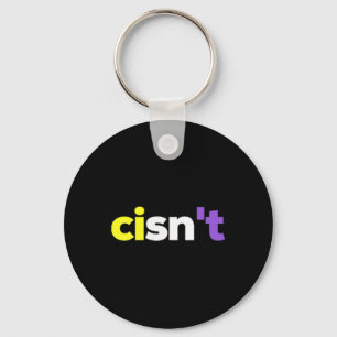 Cisnt Non-binary Lgbtq Pride, Enby Present _ Nonbi Key Ring