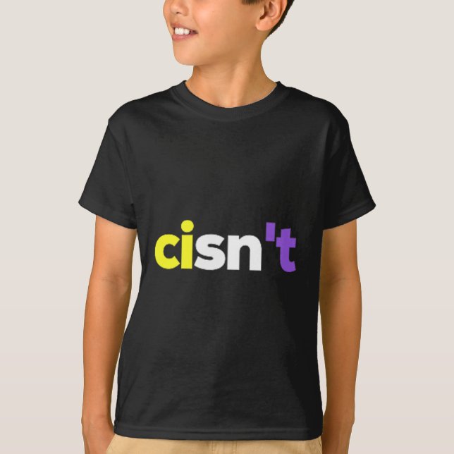 Cisnt Non-binary Lgbtq Pride, Enby Present _ Nonbi T-Shirt (Front)