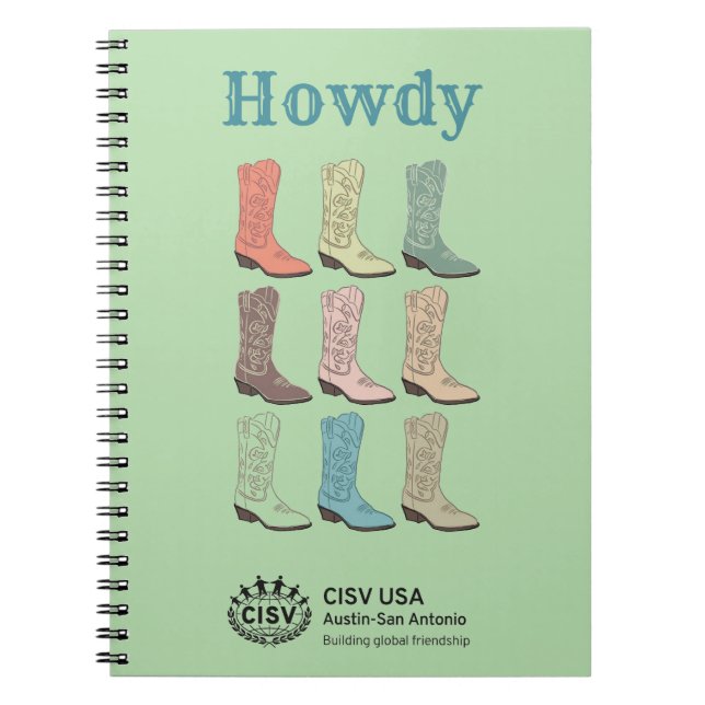CISV Austin Cowboy Boots Notebook (Front)