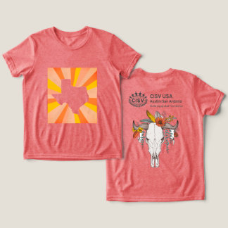 CISV Austin Decorative Cattle Skull Kid's Tri-Blend Shirt