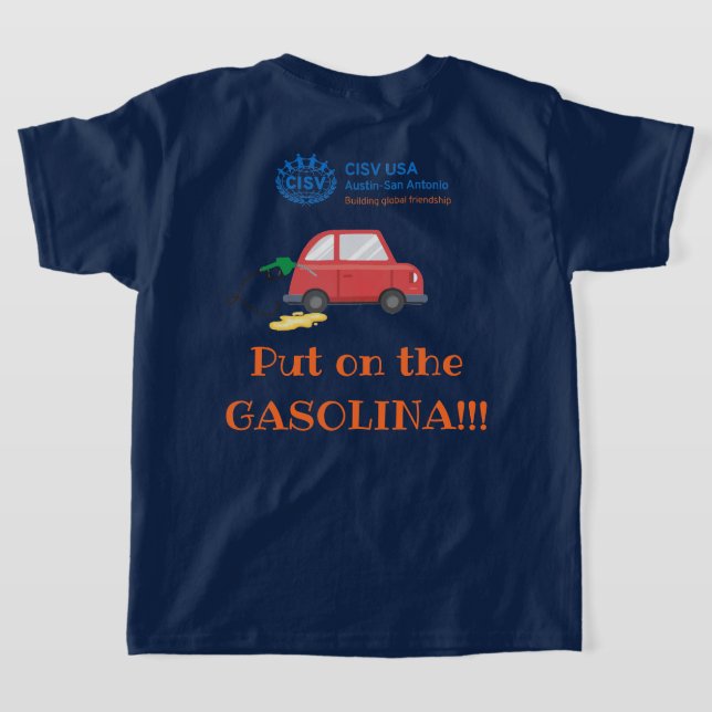 CISV Austin "Gasolina" Energizer Girl's T-Shirt  (Laydown Back)