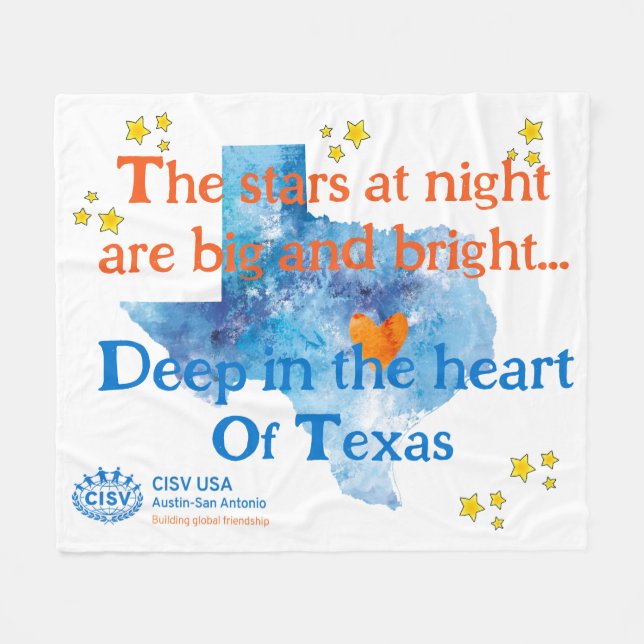 CISV Austin Stars At Night Large Blanket (Front (Horizontal))