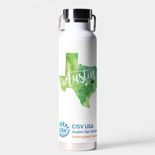 CISV Austin Texas Motif Thor Copper Insulated Water Bottle