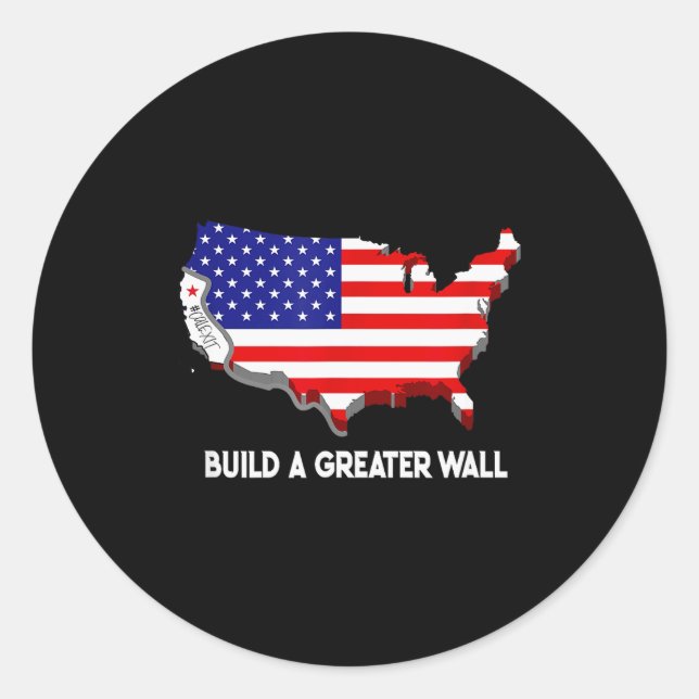 Cit Wall _ New California Republic Socialist Tee  Classic Round Sticker (Front)