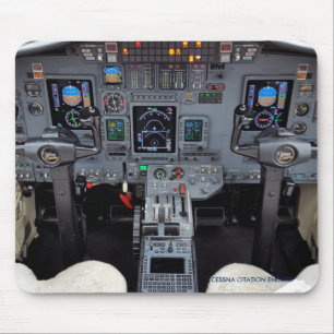Citation Business Jet Cockpit Mouse Pad