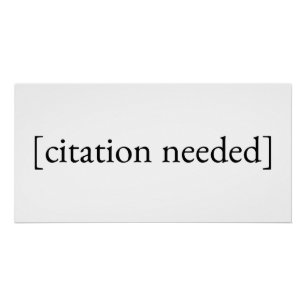 Citation needed poster