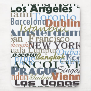 Cities Around the World Mouse Mat