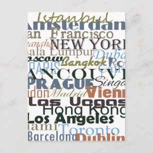 Cities Around the World Postcard