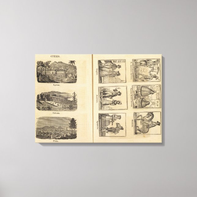 Cities, costumes canvas print (Front)