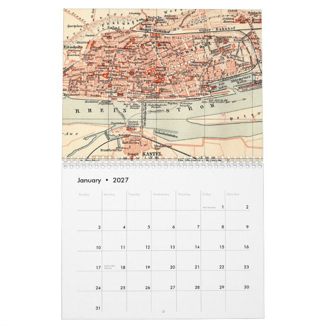 Cities of Germany Calendar (Jan 2027)